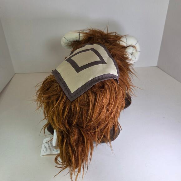 Star Wars Bantha Plush Pillow Jay Franco Mandalorian 14” Brown Shaggy Faux Fur - Picture 3 of 15